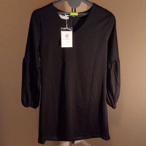 NWT BELONGSCI Elegant Black Mini Dress Size L
